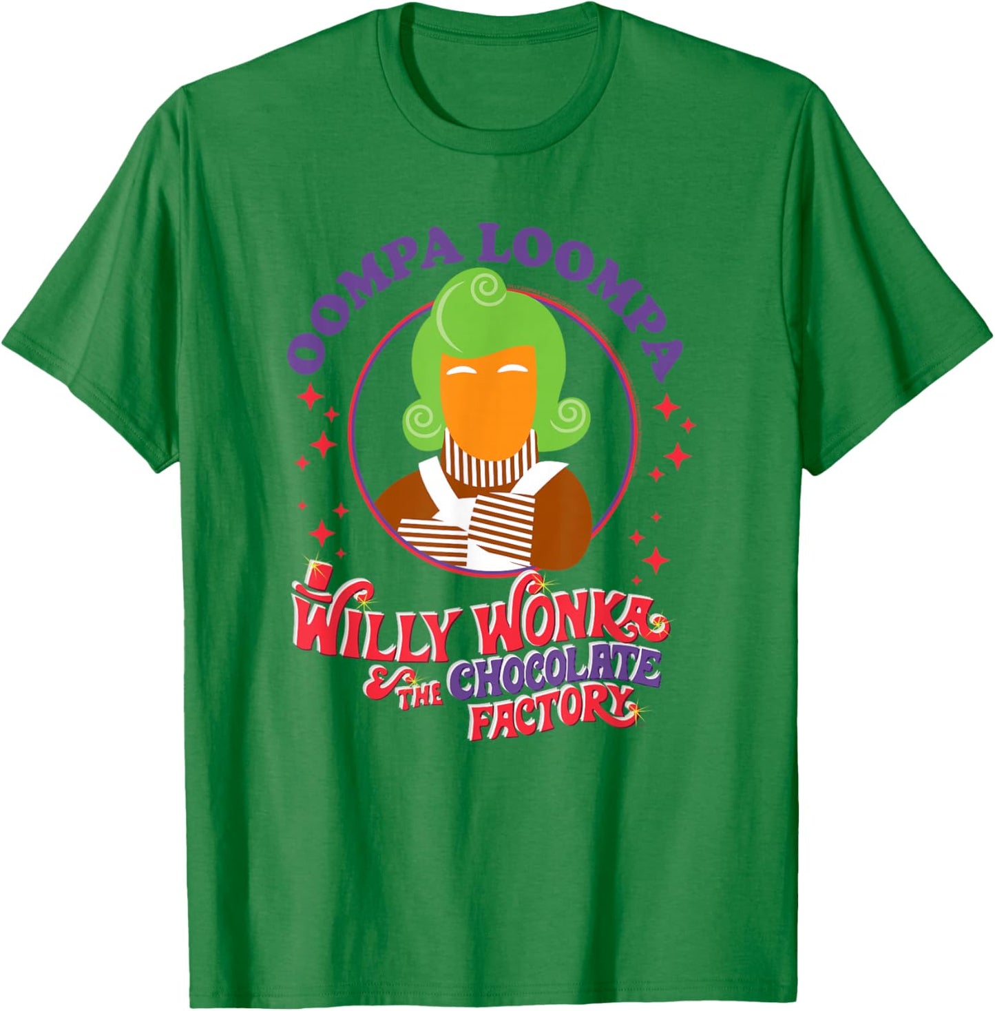 Willy Wonka and The Chocolate Factory Oompa Loompa Drawing T-Shirt - T-Shirt | Irish Green