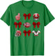 Vintage Coquette Bow Game Day American Football Player Coach T-Shirt - T-Shirt | Irish Green
