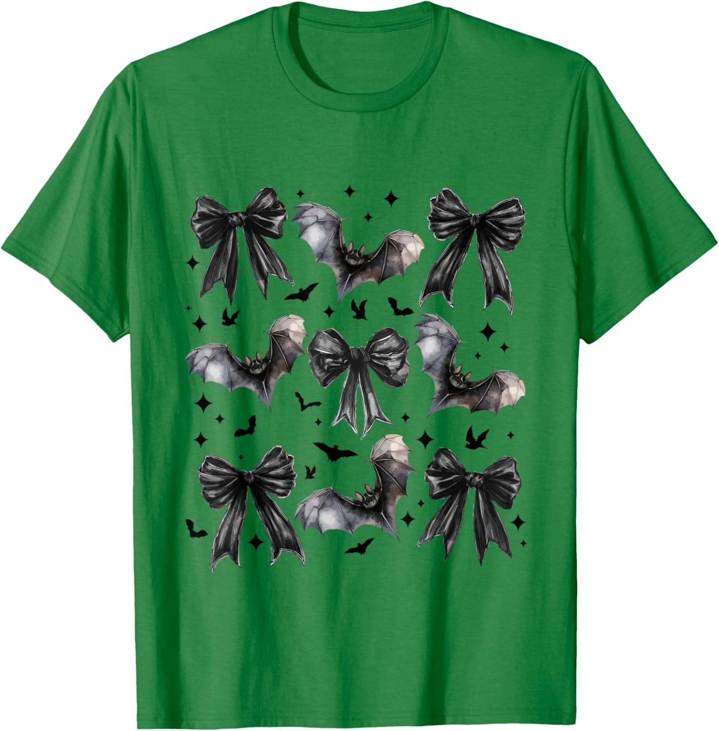 Halloween Bat Coquette Bow Halloween Bat Coquette Bows Women T-Shirt - T-Shirt | Irish Green