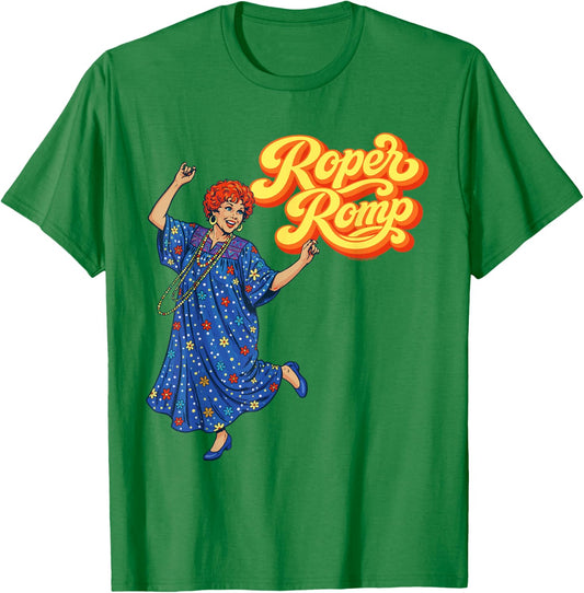 Roper Romp Funny Three's Company Dancing Helen Roper Retro T-Shirt - T-Shirt | Irish Green