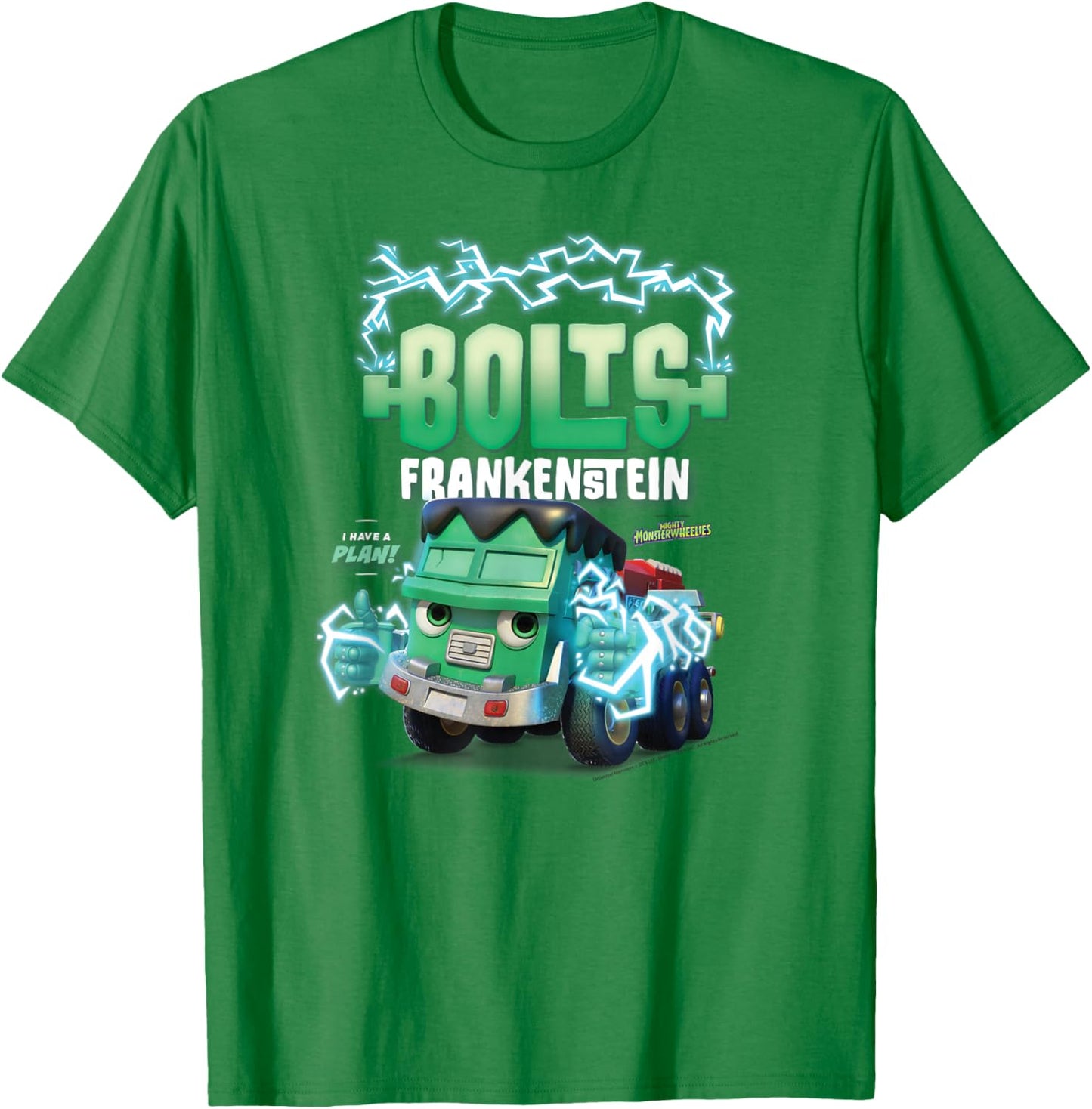 DreamWorks Mighty MonsterWheelies Bolts Frankenstein T-Shirt - T-Shirt | Irish Green