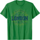 England Vintage London Retro T-Shirt - T-Shirt | Irish Green
