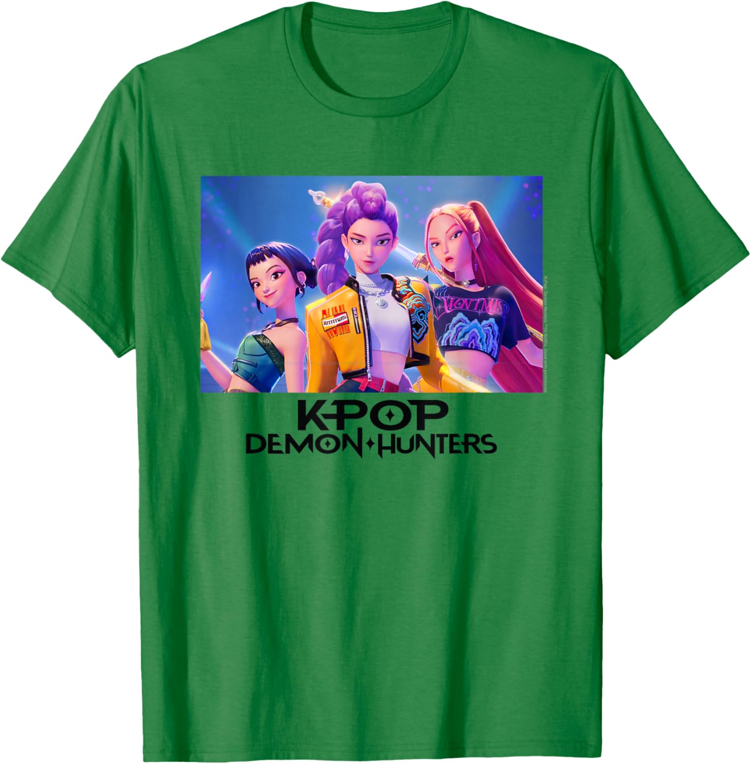 Kpop Demon Hunters Heroic Huntrix Officially Licensed T-Shirt - T-Shirt | Irish Green
