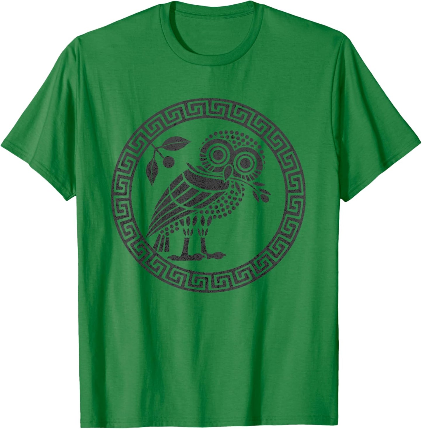 Ancient Athenian Owl Symbol of Athena T-Shirt - T-Shirt | Irish Green