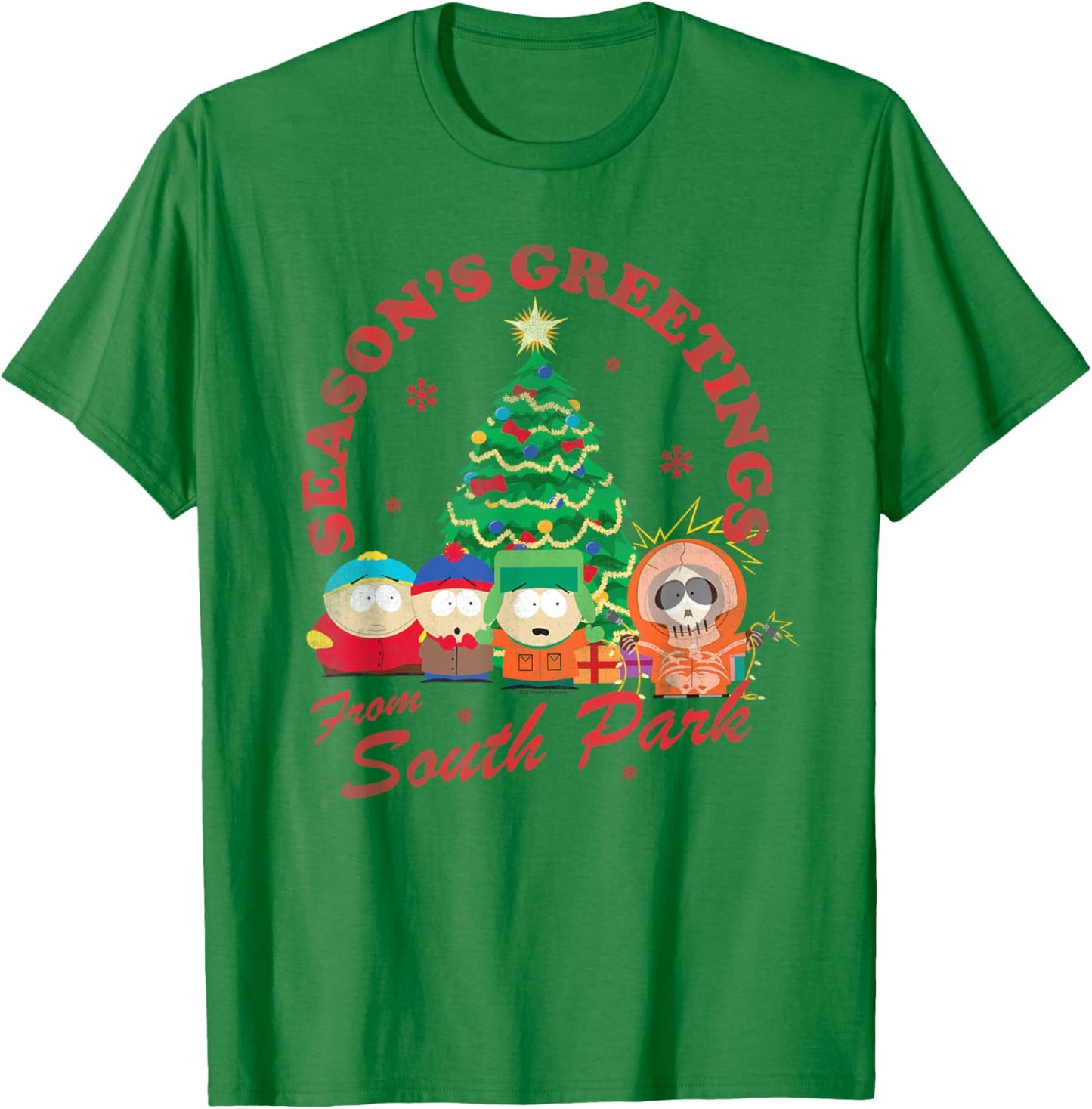 South Park Group Christmas T-Shirt - T-Shirt | Irish Green