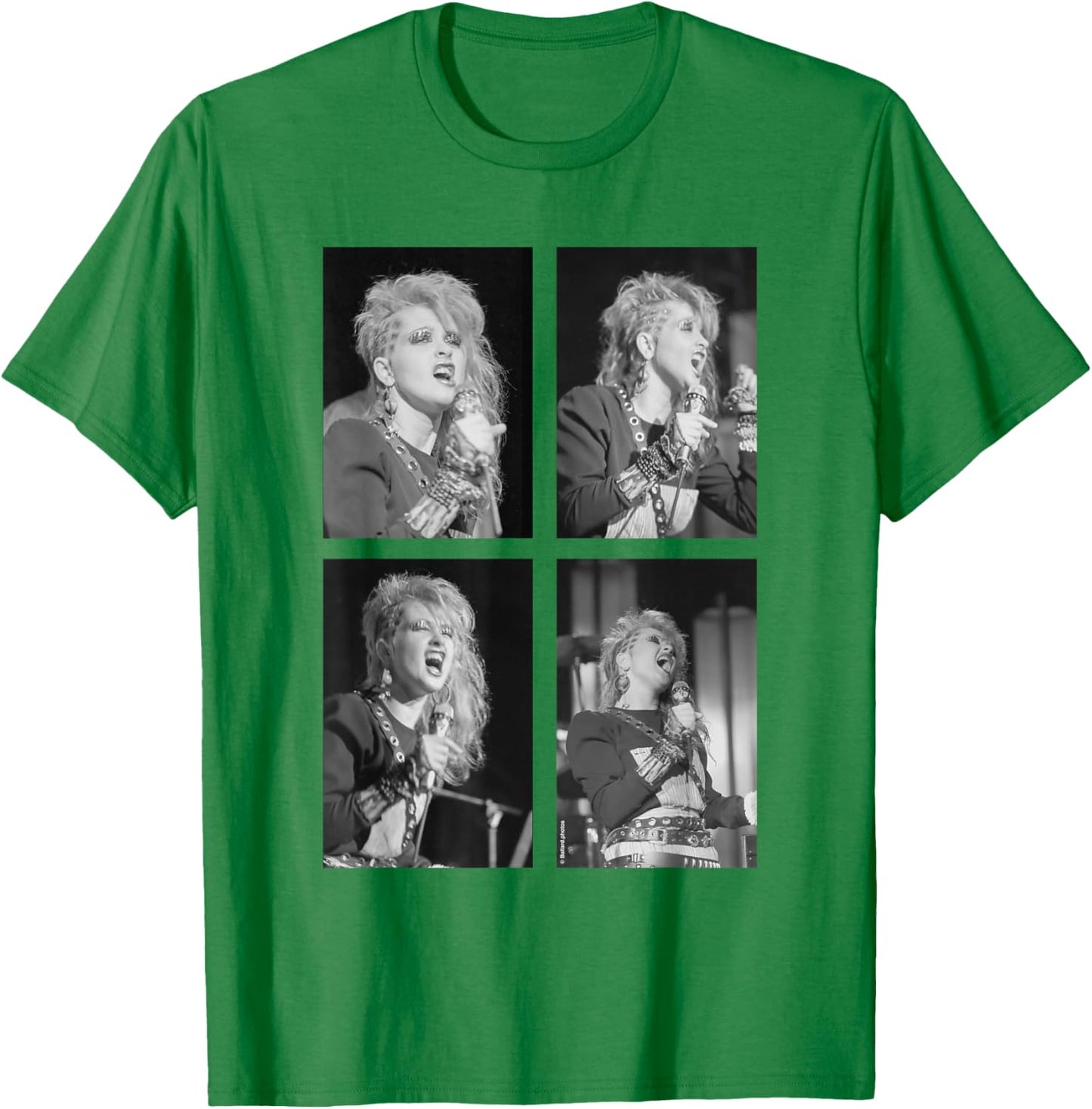 Cyndi Lauper 1980's Live Performance by Allan Ballard T-Shirt - T-Shirt | Irish Green