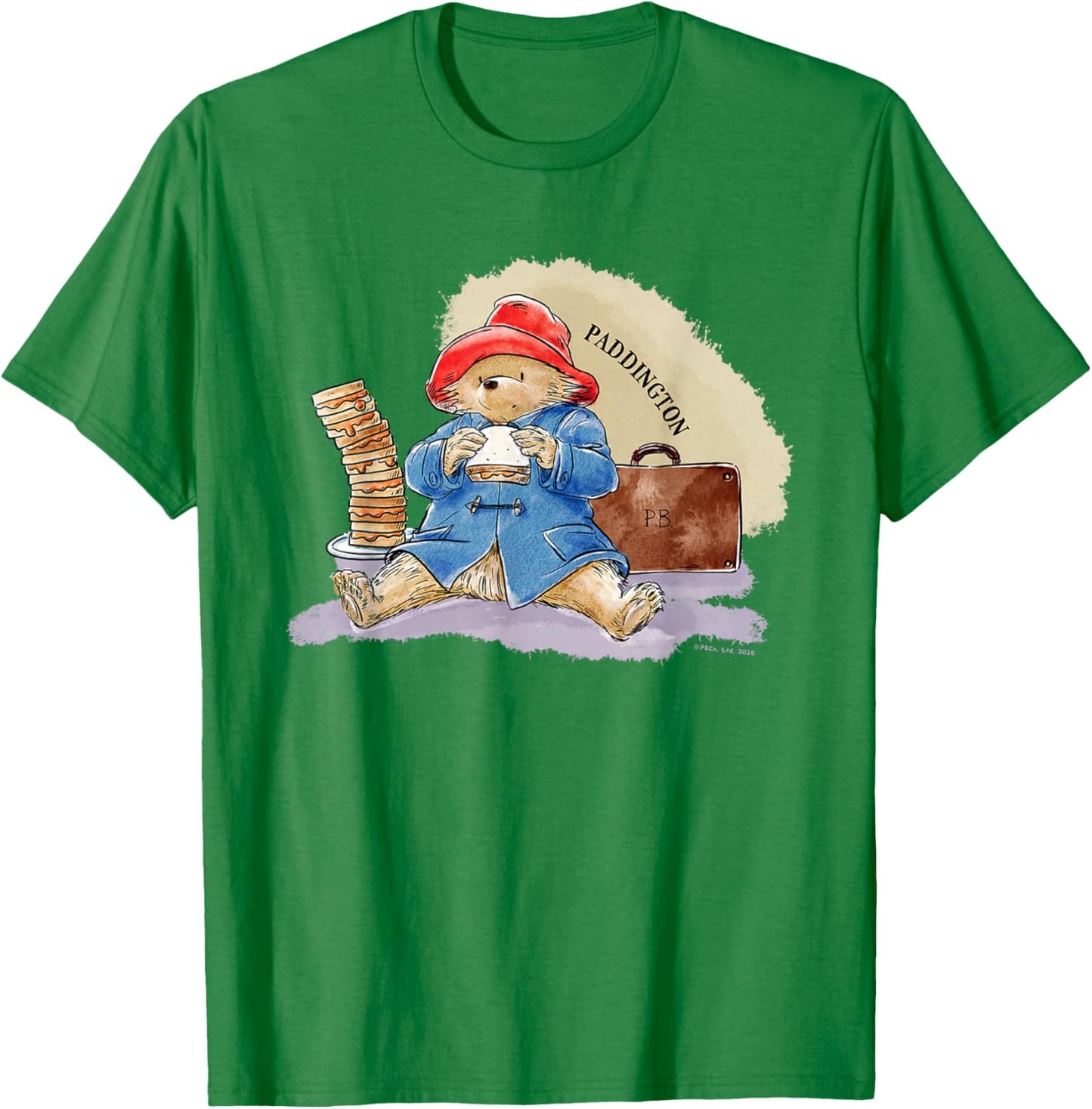Paddington Bear Marmalade Sandwich Pile PB Bag T-Shirt - T-Shirt | Irish Green