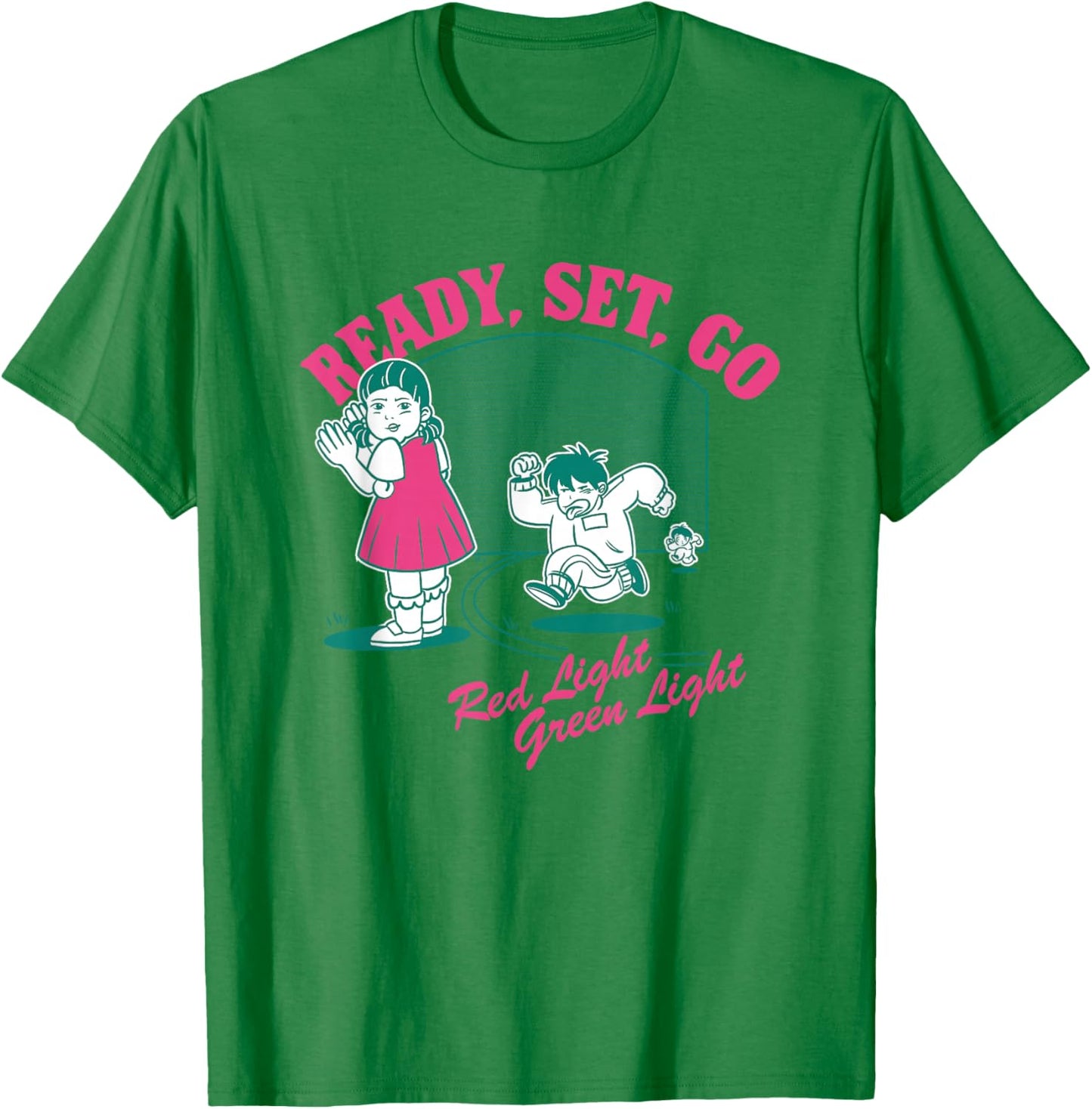 Squid Game 2 Ready Set Go Red Light Green Light T-Shirt - T-Shirt | Irish Green