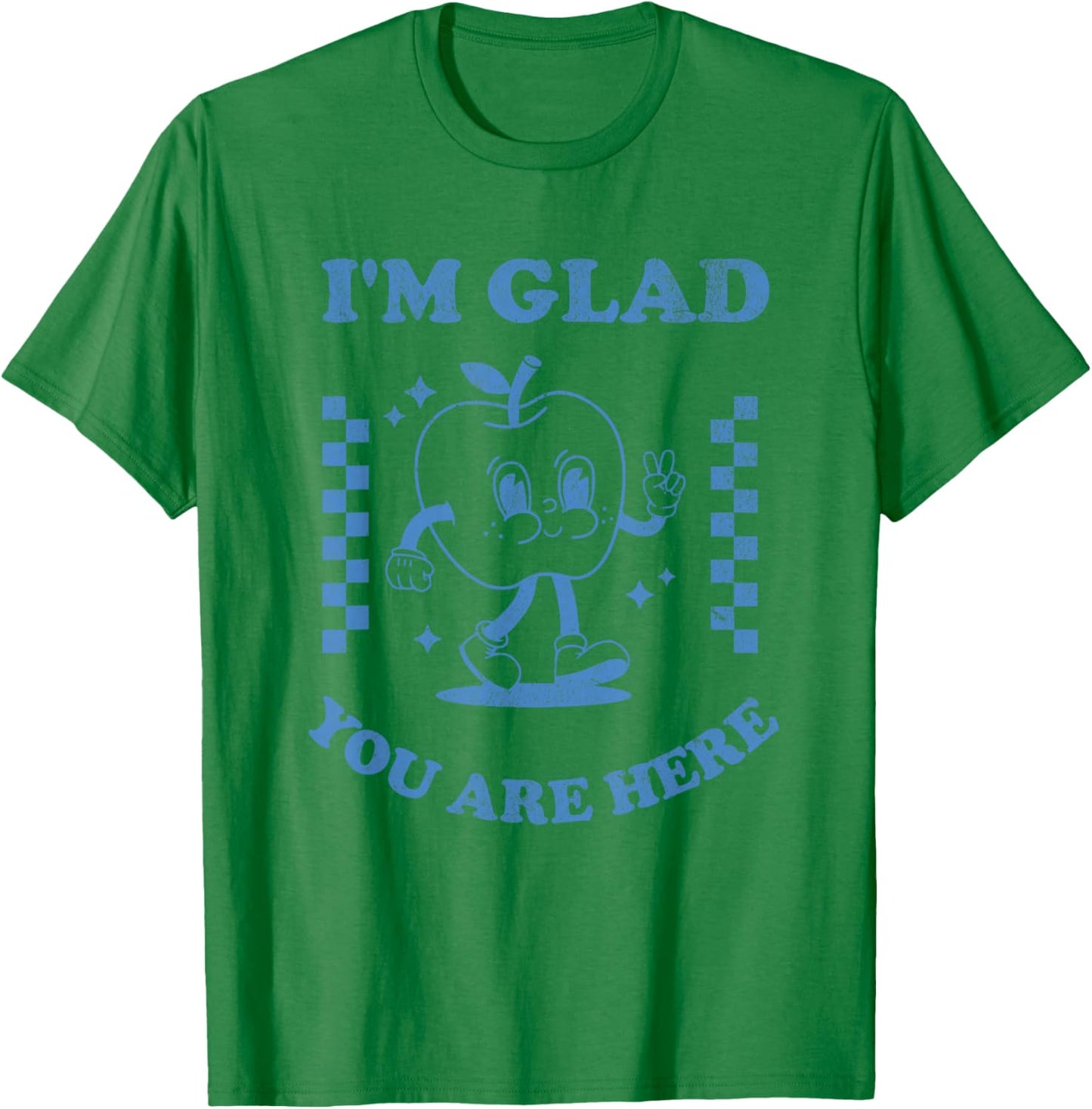 I’m Glad You Are Here Retro Inspirational Teacher Design T-Shirt - T-Shirt | Irish Green