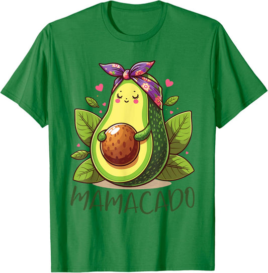 Mother's Day Avocado Lover Pregnancy Announcement Mamacado T-Shirt - T-Shirt | Irish Green