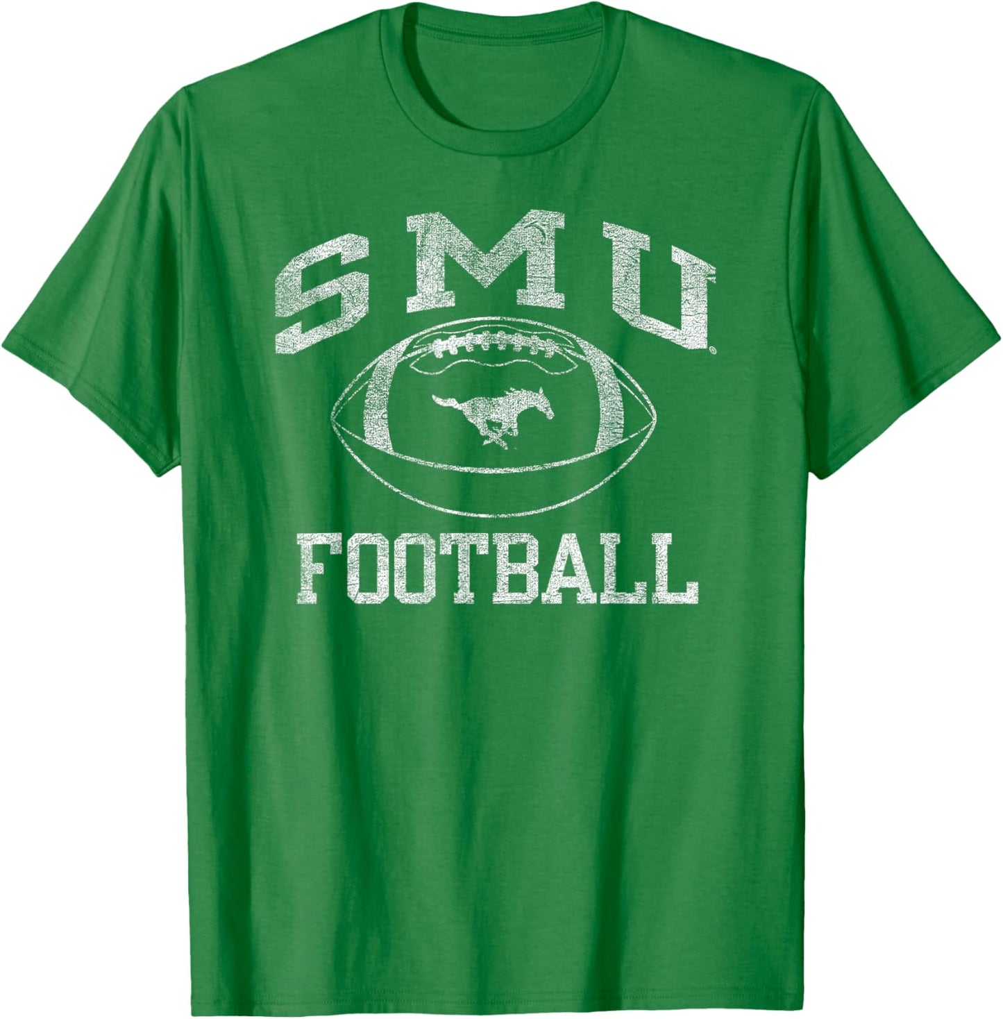 SMU Mustangs Football Intensity Red Officially Licensed T-Shirt - T-Shirt | Irish Green