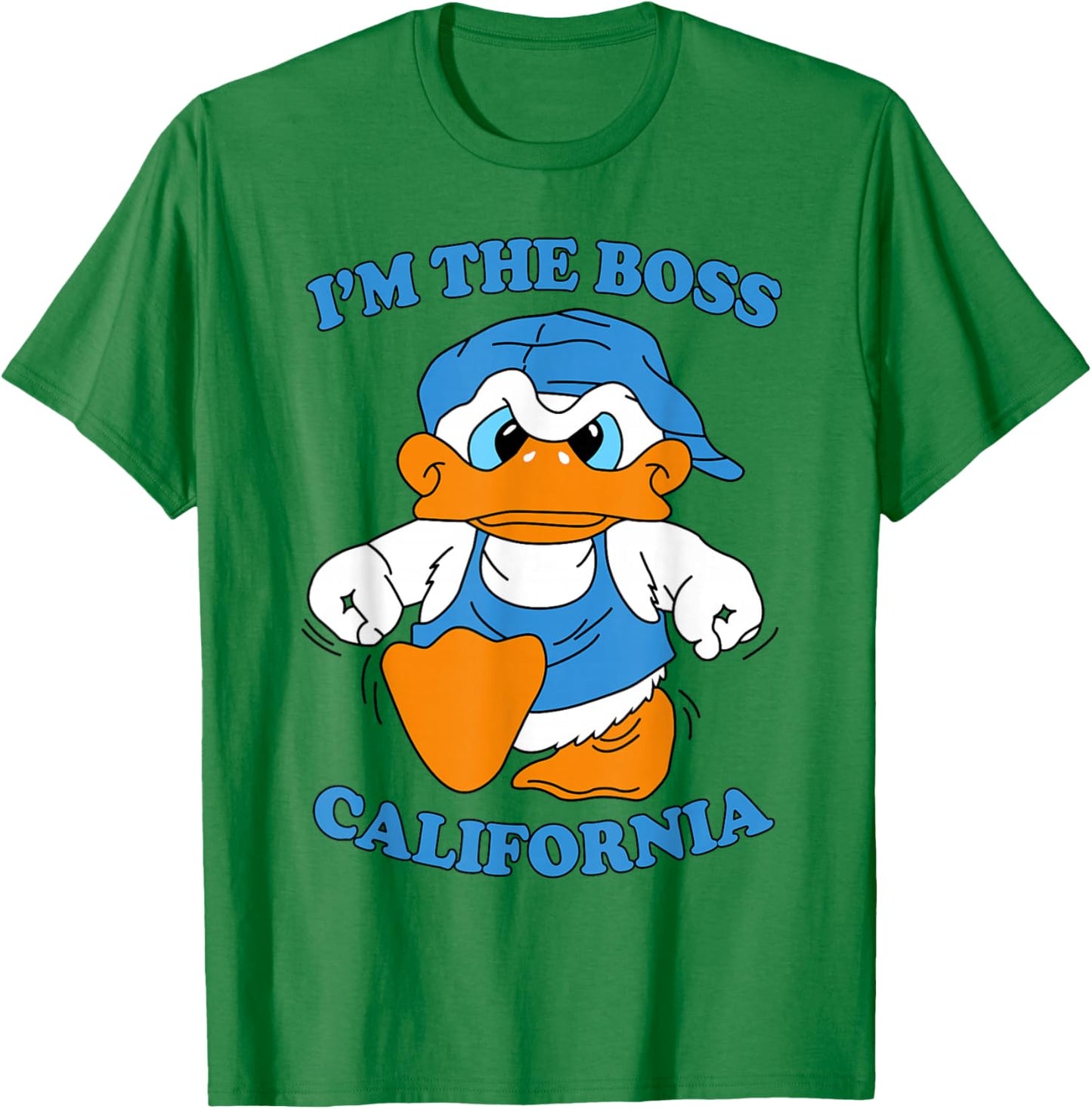I'm The Boss California Duck 90s Cartoon Tourist Souvenir T-Shirt - T-Shirt | Irish Green