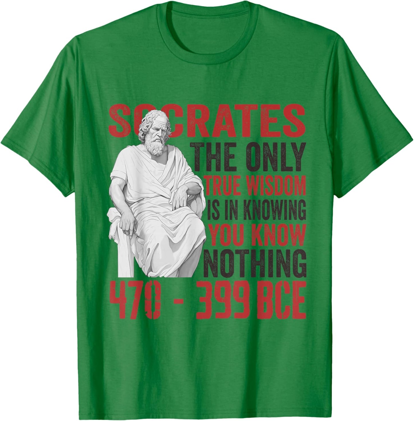 Socrate Ancient Philosopher Quote Classical Greek Philosophy T-Shirt - T-Shirt | Irish Green
