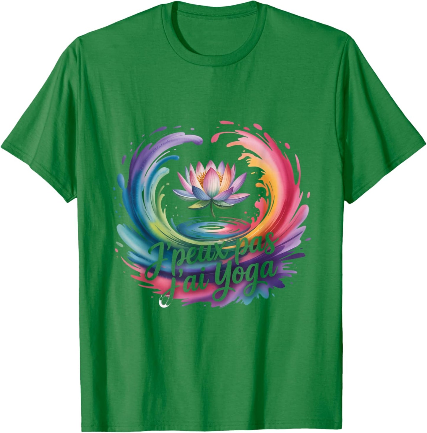 Je Peux Pas J'AI Yoga Humour Yogist Relaxation Meditation T-Shirt - T-Shirt | Irish Green
