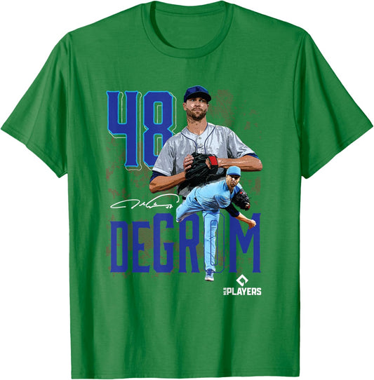 Jacob Degrom | Texas Baseball Players | MLBJDM3003 T-Shirt - T-Shirt | Irish Green