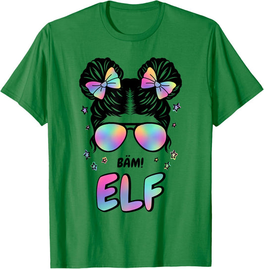11th Birthday Girl Messy Bun Bäm! 11 T-Shirt - T-Shirt | Irish Green