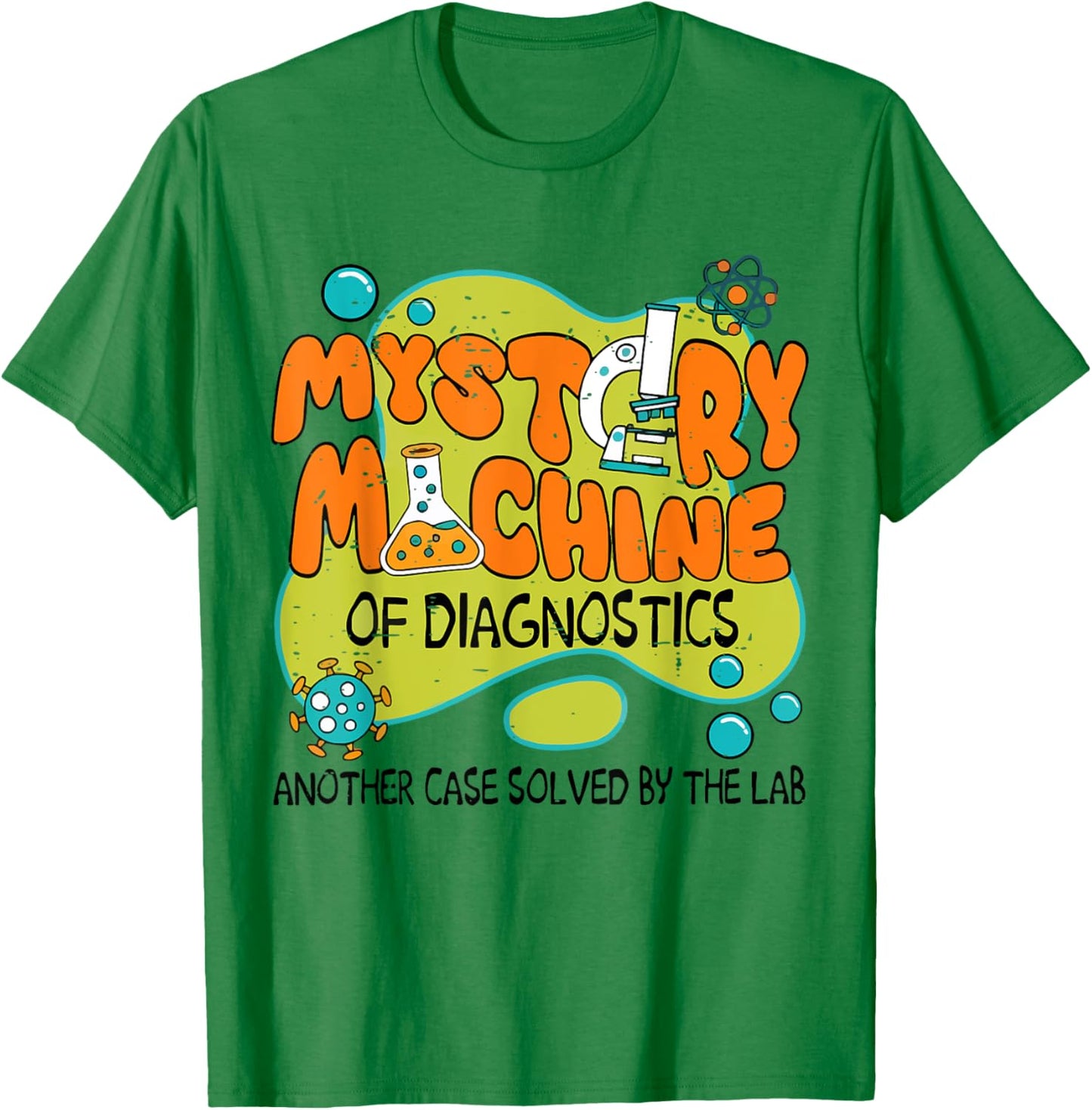 Retro Lab Week 2025 Mystery Machine Of Diagnostics Lab Tech T-Shirt - T-Shirt | Irish Green