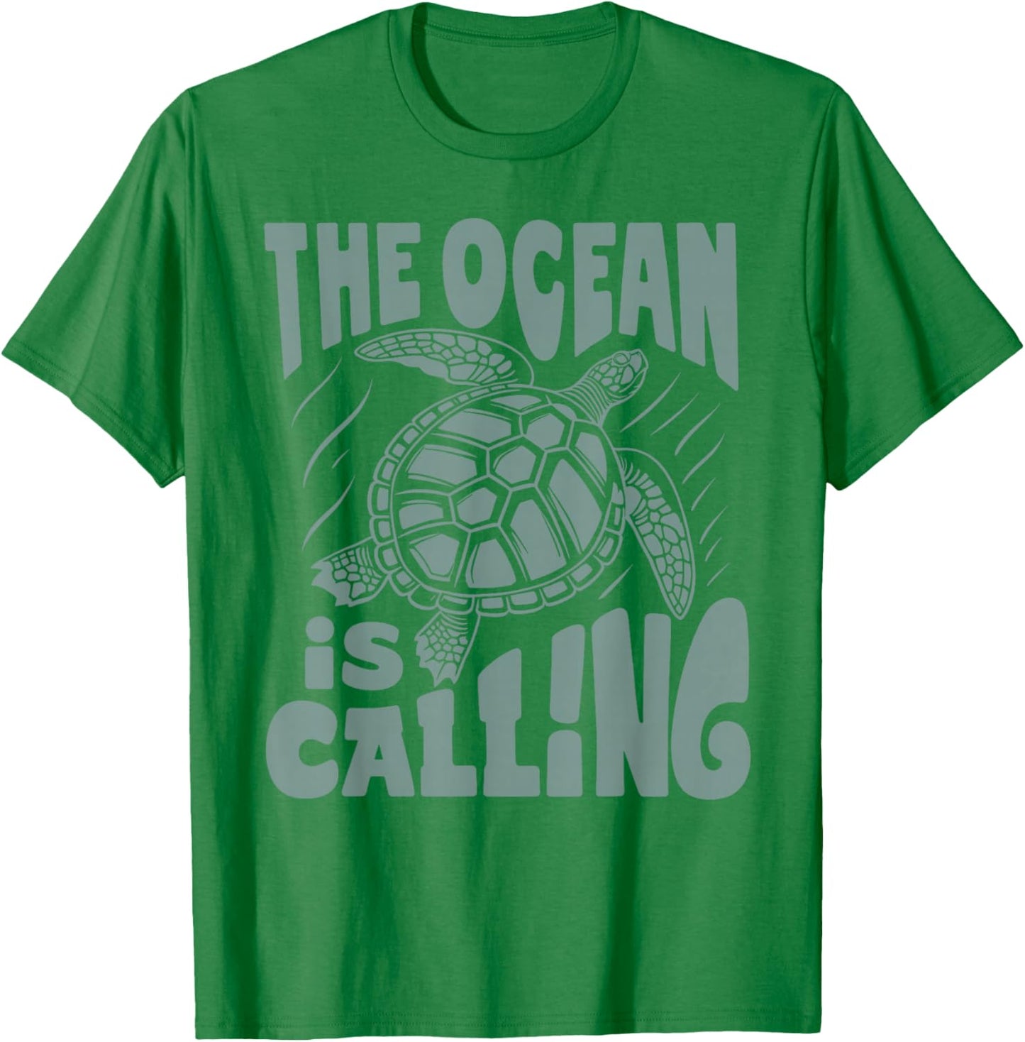 The Ocean Is Calling X Nature Beach Sea Turtle T-Shirt - T-Shirt | Irish Green