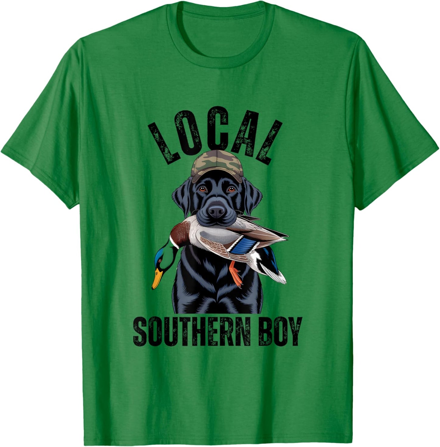 Southern Boy Dog Duck Duck Retriever Hunting T-Shirt - T-Shirt | Irish Green