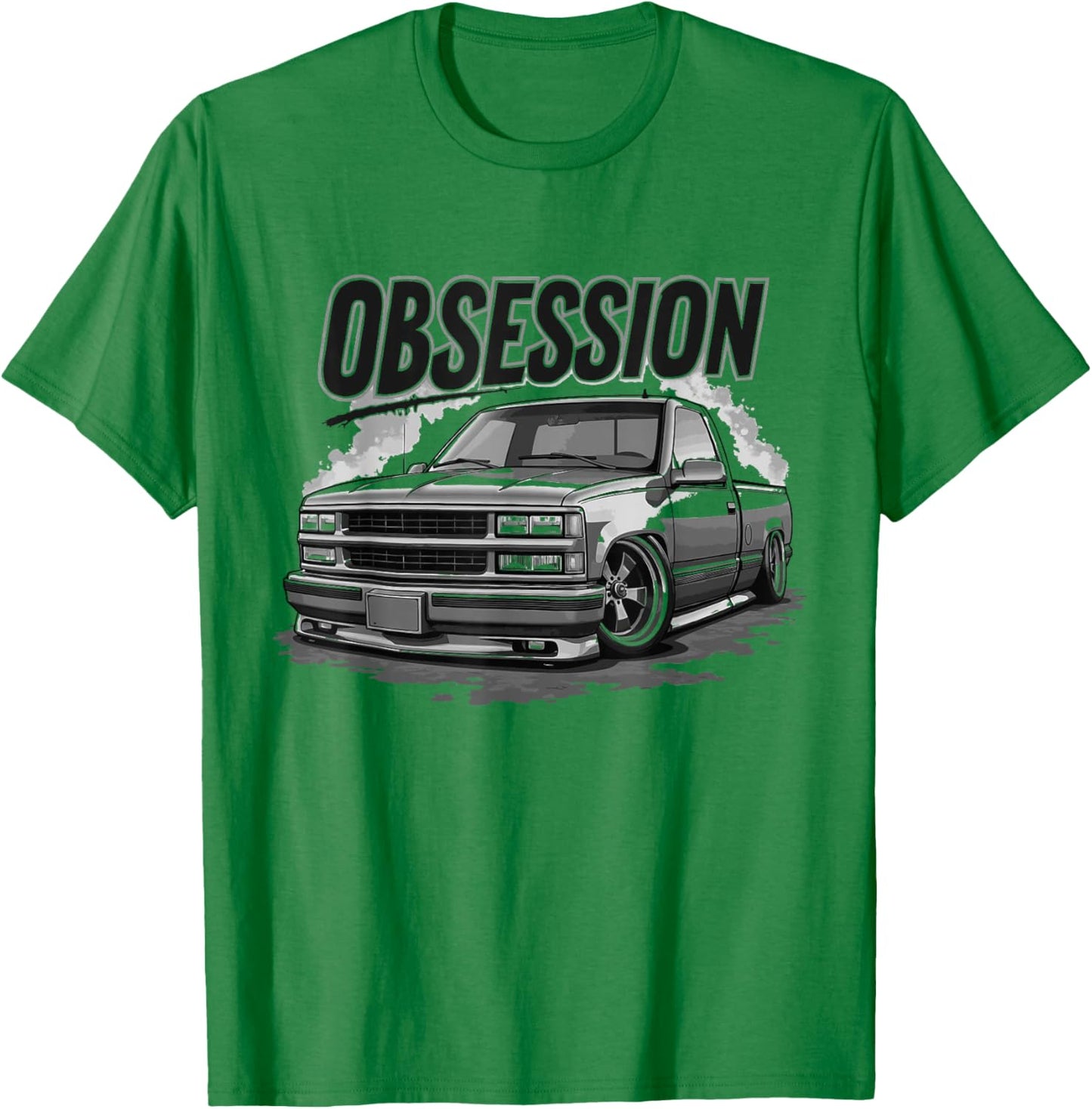 OBS Single Cab Truck Old Body Style Retro CK Truck 4th Gen T-Shirt - T-Shirt | Irish Green