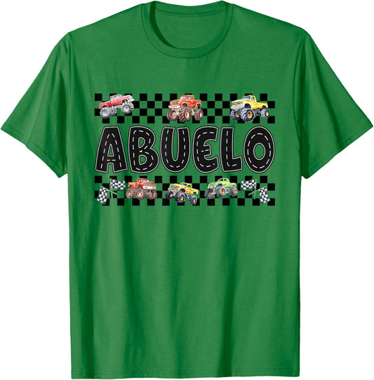 Abuelo Retro Monster Truck Family Crew Birthday Matching T-Shirt - T-Shirt | Irish Green