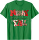 Merry Christmas Y'all Leopard Buffalo Pajama Family Xmas T-Shirt - T-Shirt | Irish Green