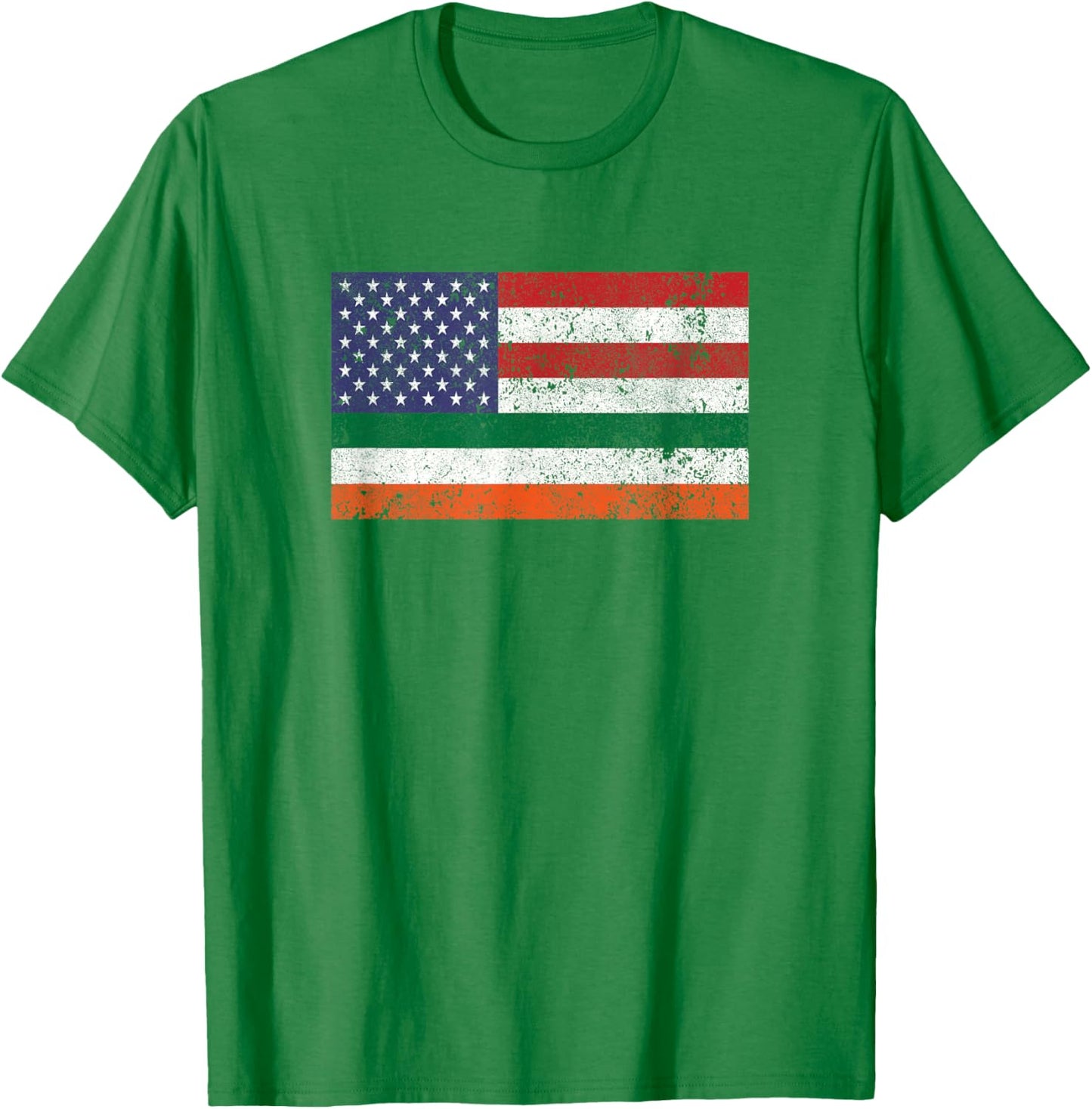 Irish American Flag USA Ireland Pride Roots T-Shirt - T-Shirt | Irish Green