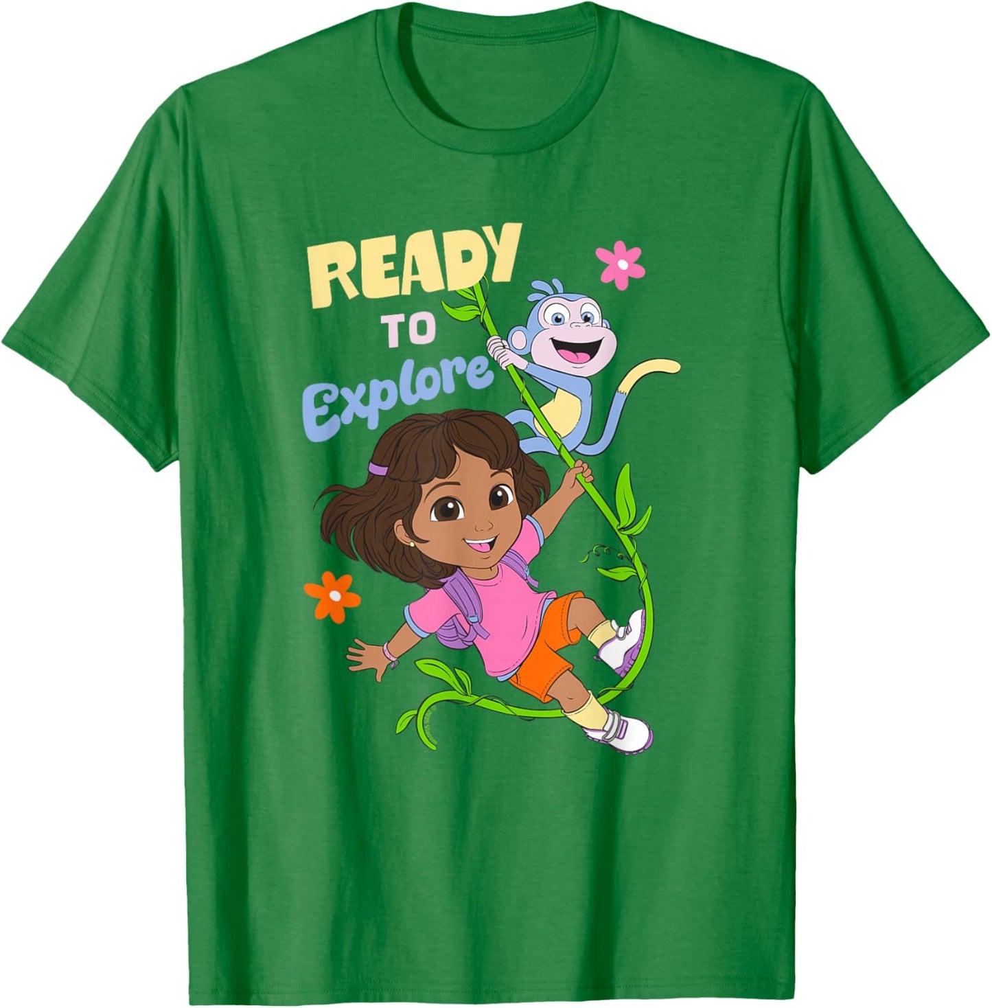 Dora (2024) Ready to Explore , Blue, S T-Shirt - T-Shirt | Irish Green