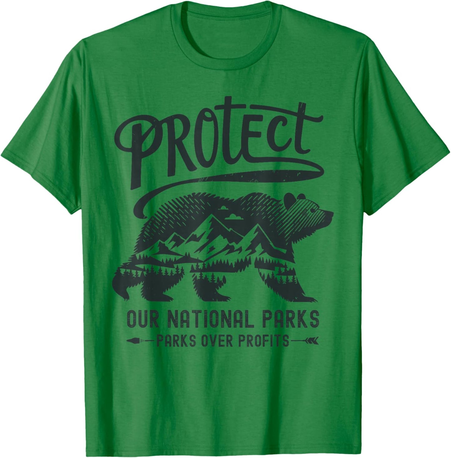 Protect Our National Parks Defund Doge Parks Not Profits T-Shirt - T-Shirt | Irish Green