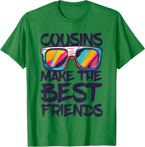 Cousins Make The Best Friends Shirt Boy Girl Cousin Crew T-Shirt - T-Shirt | Irish Green