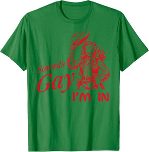 Sounds Gay Im in Cowgirl Vintage LGBTQ Pride Lesbian Women T-Shirt - T-Shirt | Irish Green