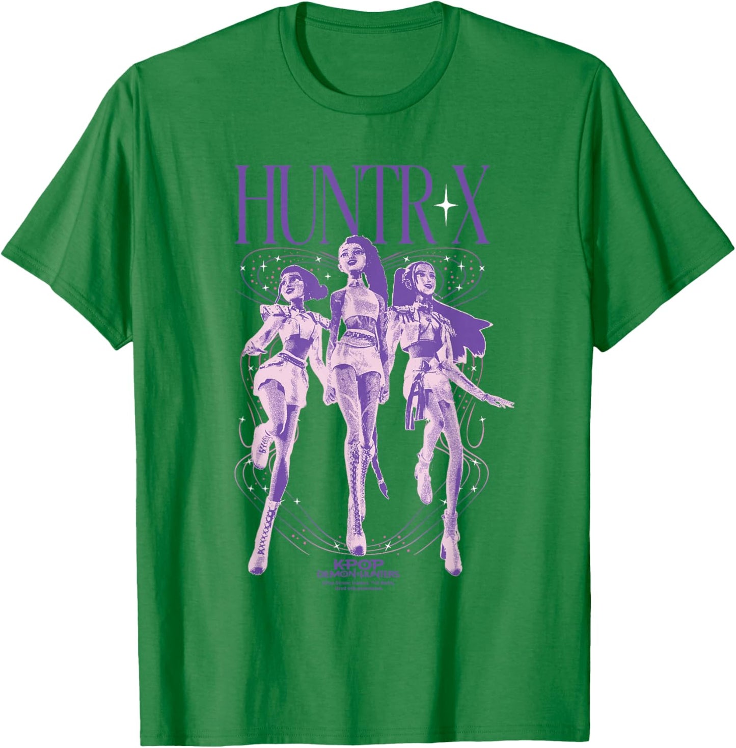 Kpop Demon Hunters Huntrix World Tour Poster T-Shirt - T-Shirt | Irish Green