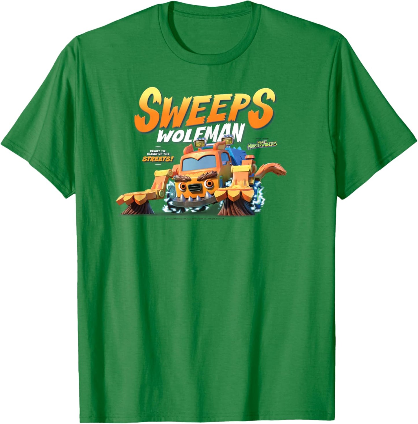 DreamWorks Mighty MonsterWheelies Sweeps Wolfman T-Shirt - T-Shirt | Irish Green