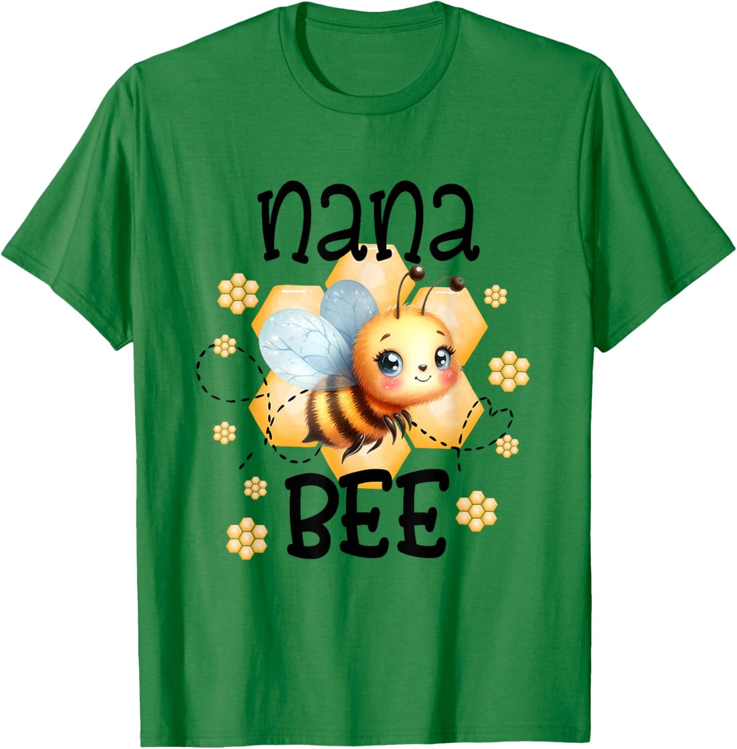 NANA of the Bee Day Girl Boy Birthday Party Theme Outfit T-Shirt - T-Shirt | Irish Green