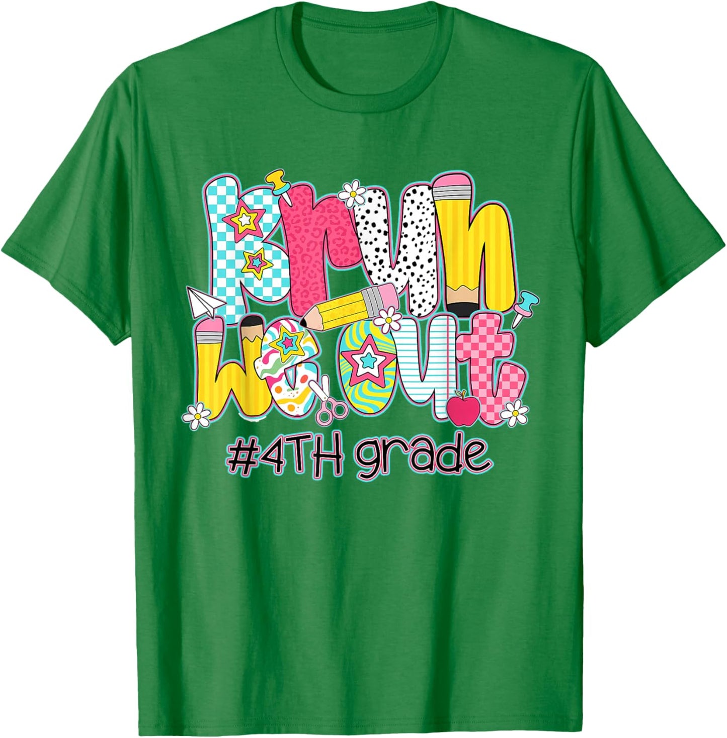 Bruh We Out 4th Grade Teachers Girls Kids Last Day of School T-Shirt - T-Shirt | Irish Green