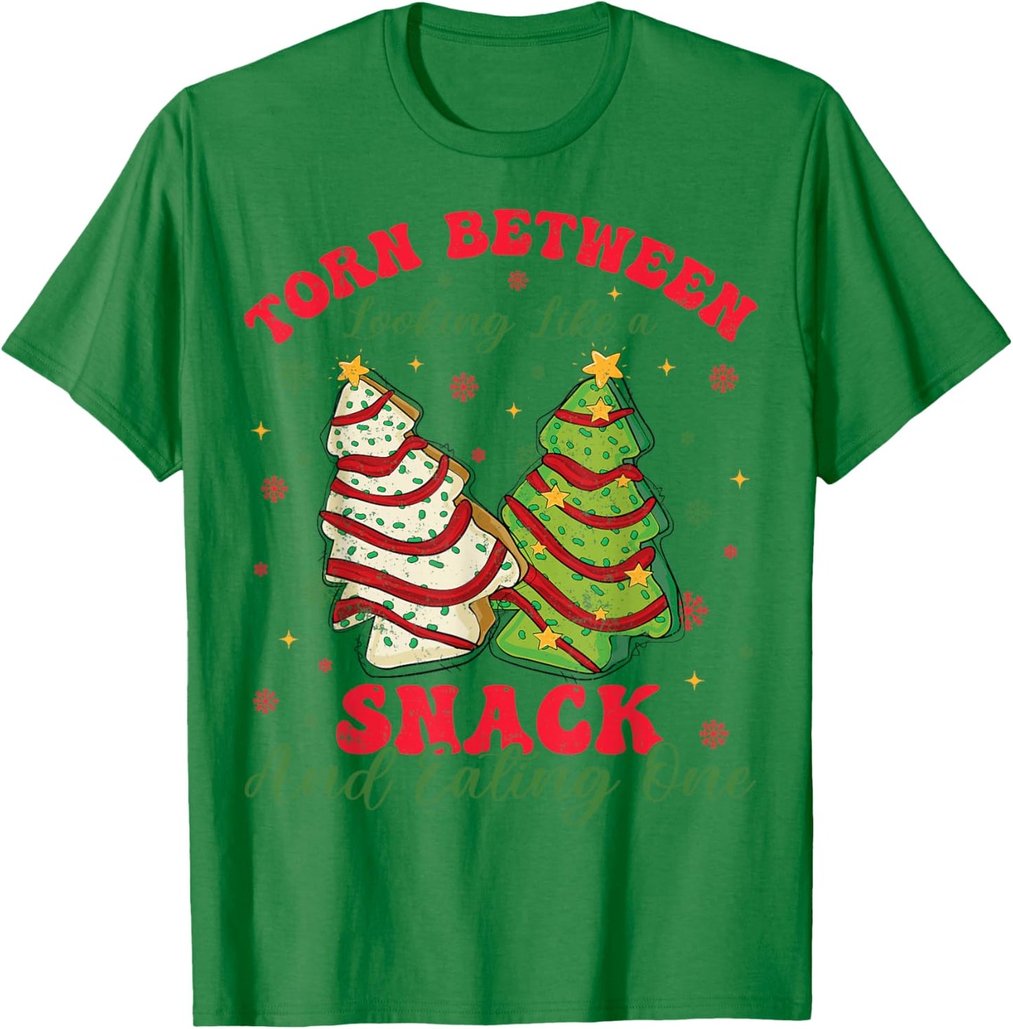 Torn Between Looking Like A Snack And Eating One Christmas T-Shirt - T-Shirt | Irish Green