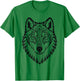 Wolf Mandala ausmalen selbst bemalen anmalen T-Shirt - T-Shirt | Irish Green