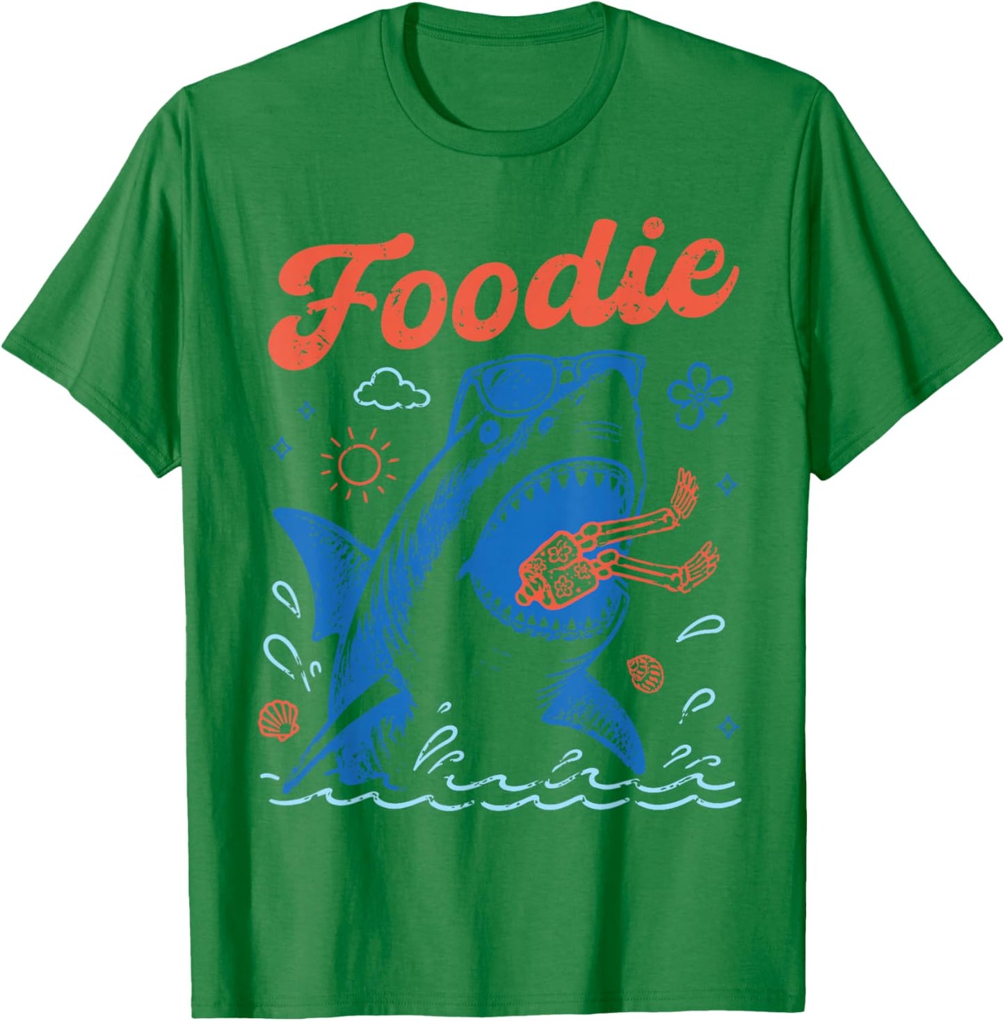 Summer Foodie Sarcastic Shark Attack I Waited All Year for T-Shirt - T-Shirt | Irish Green