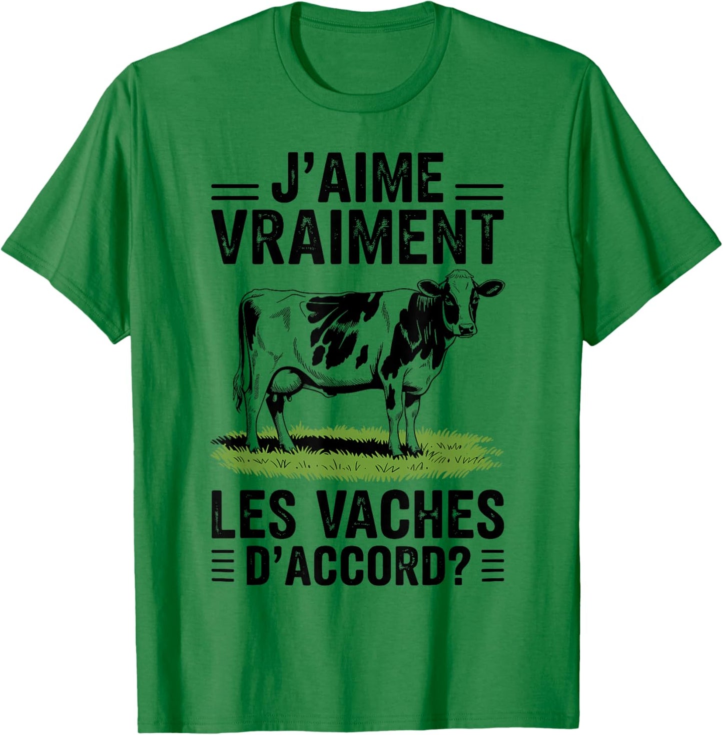 Cow Boy Girl Child "J'aime les Vaches " Motif " Je aime les Vaches T-Shirt - T-Shirt | Irish Green