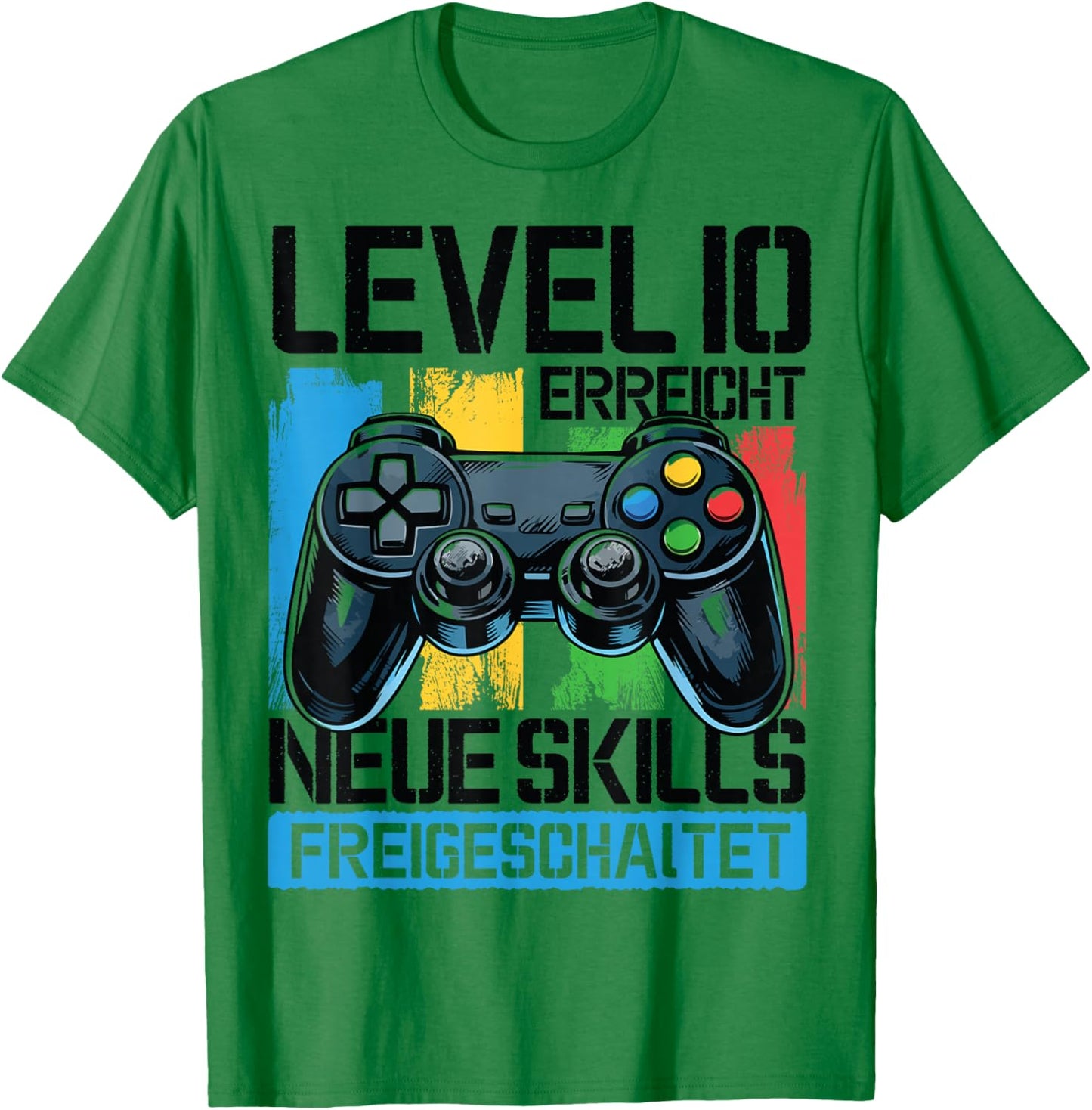 10. Geburtstag Jungen Video Gamer Level 10 Erreicht Kids T-Shirt - T-Shirt | Irish Green