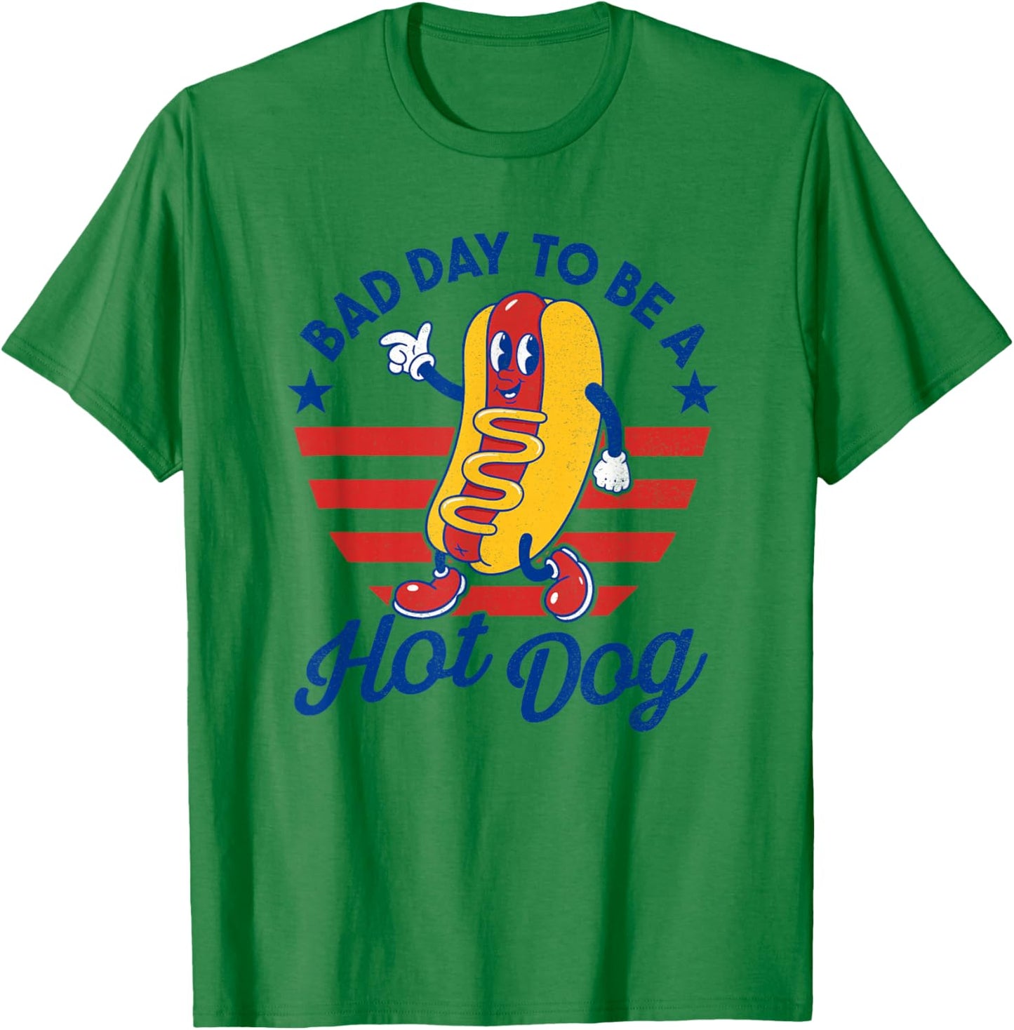Bad Day to Be A Hot Dog Funny BBQ Grilling 4th of July T-Shirt - T-Shirt | Irish Green