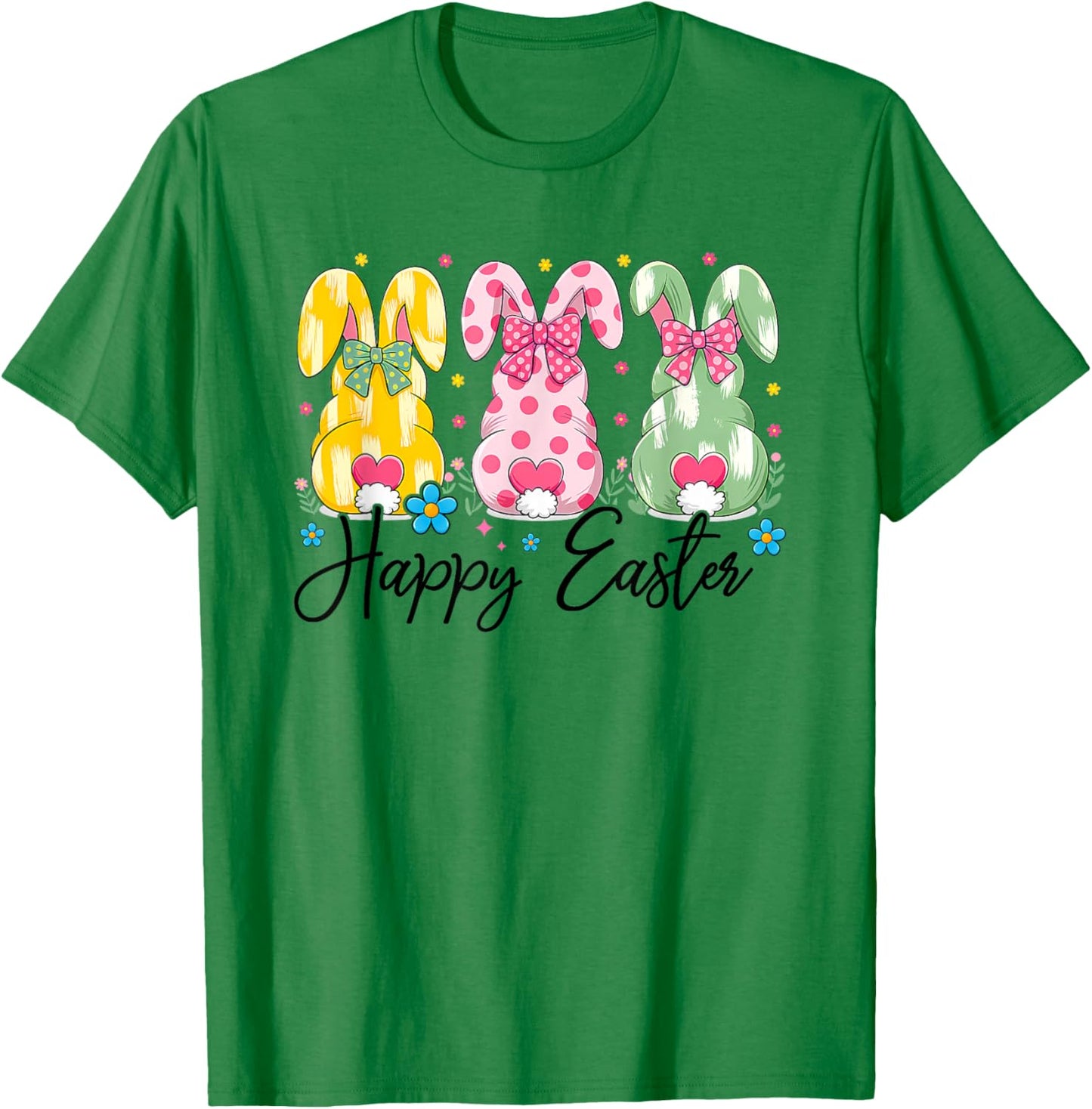 Happy Easter Cute Coquette Easter Bunny Rabbit Women Girl T-Shirt - T-Shirt | Irish Green