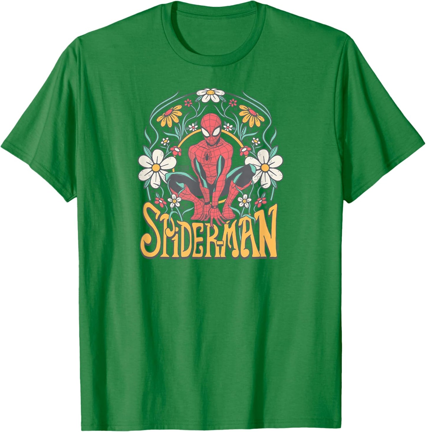 Spider-Man - Florals T-Shirt - T-Shirt | Irish Green