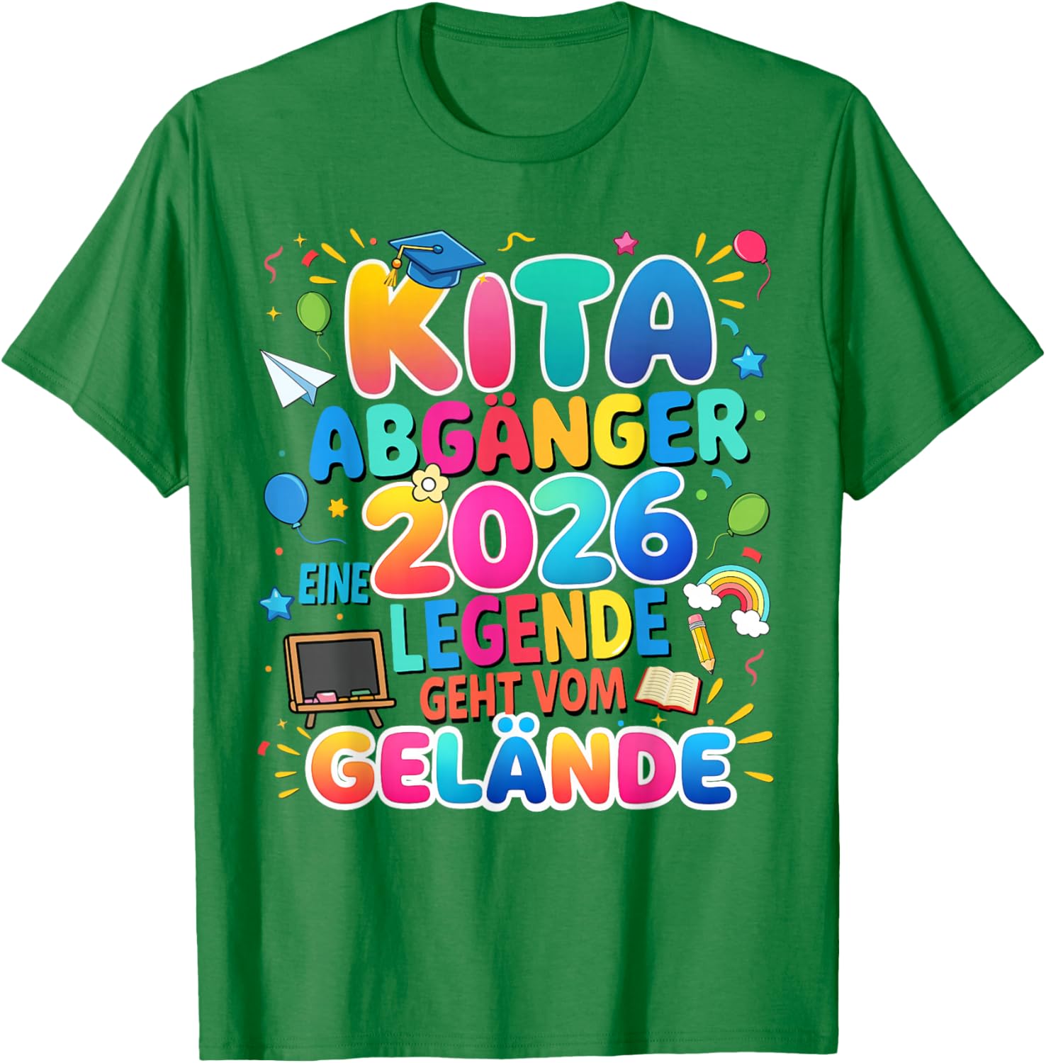 Kita abgänger 2026 Einschulung Schulkind Junge mädchen T-Shirt - T-Shirt | Irish Green