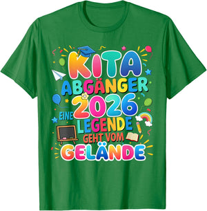 Kita abgänger 2026 Einschulung Schulkind Junge mädchen T-Shirt - T-Shirt | Irish Green
