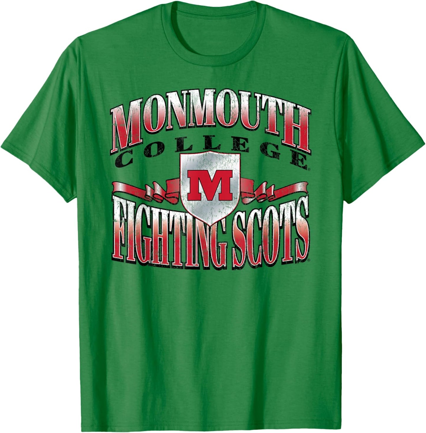Monmouth College Fighting Scots Retro Class Heather Gray T-Shirt - T-Shirt | Irish Green