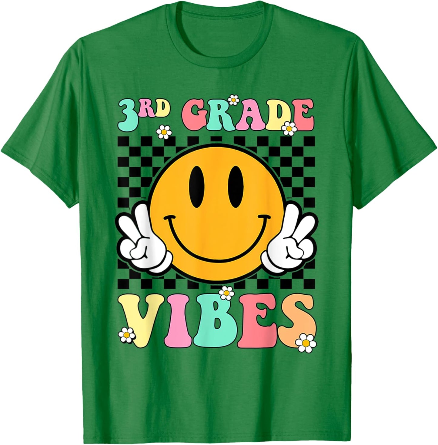 3rd Grade Vibes Back To School First Day Teachers Kids T-Shirt - T-Shirt | Irish Green