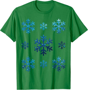 Christmas Snowflakes White T-Shirt - T-Shirt | Irish Green