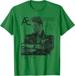 George Michael Signature Faith Graphic T-Shirt - T-Shirt | Irish Green