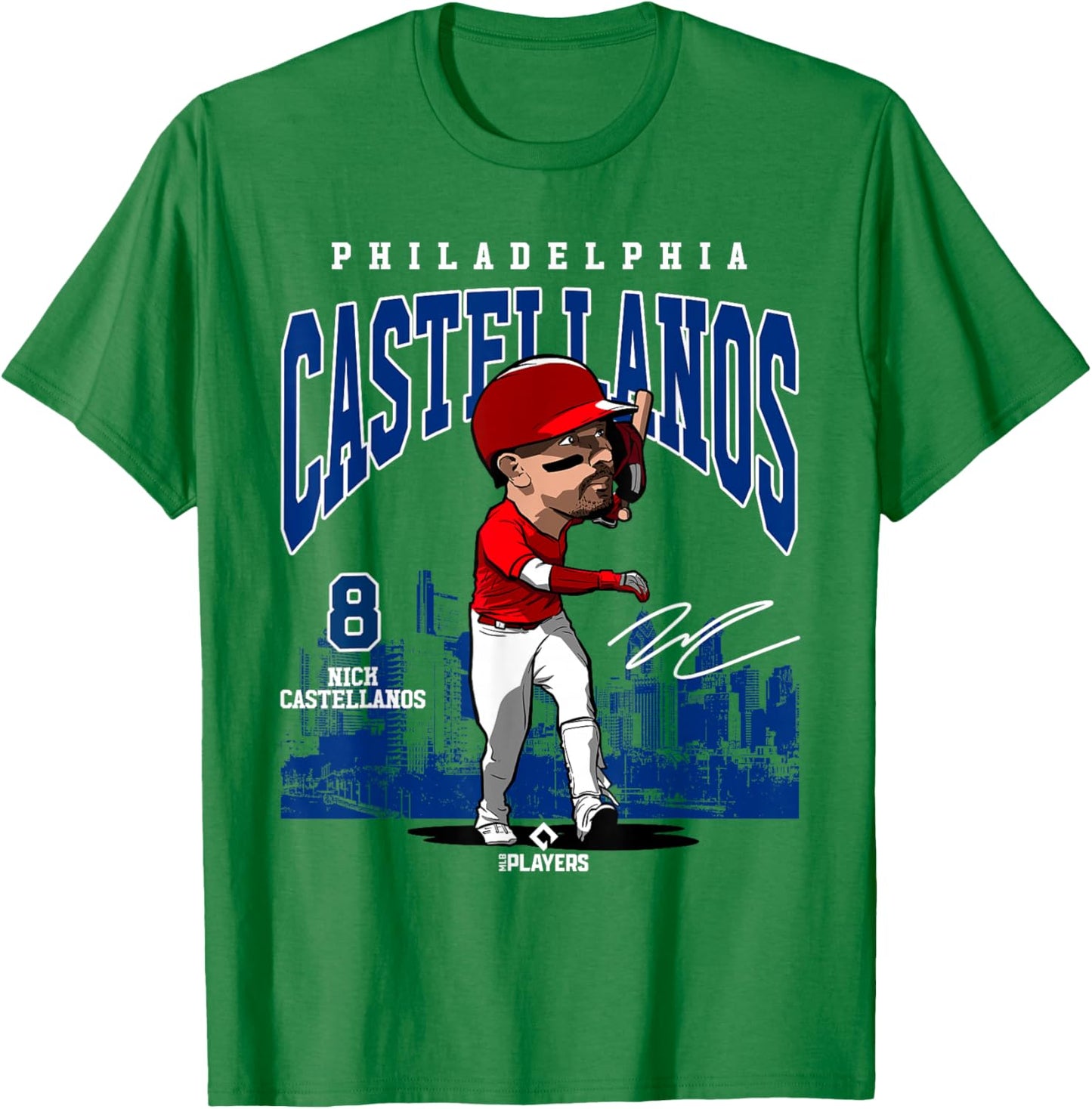 Nick Castellanos | Philadelphia MLB Players | MLBCAS4018 T-Shirt - T-Shirt | Irish Green